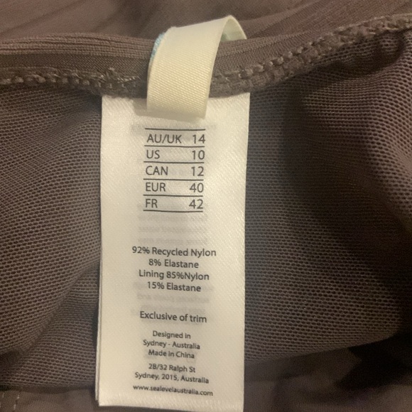 NWOT Sea Level One Shoulder One Piece Swimsuit Size 10 - Picture 5 of 5